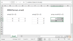 This technique works well if you don't want to write down the matrix 4 times. How To Use The Excel Mmult Function Exceljet