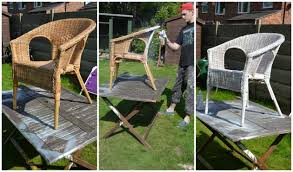 Yes, you can leave it outside. 60 Minute Makeover Spray Painting Our Nursery Wicker Chair Well I Guess This Is Growing Up