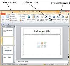 Special Characters In Powerpoint 2010 Tutorialspoint
