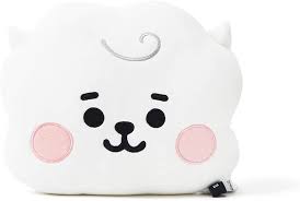 Amazon Com Bt21 Official Merchandise By Line Friends Rj Character Baby Face Flat Cushion Home Kitchen