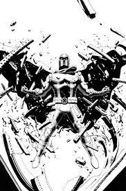 Black And White Comic Art Magneto Superhero Comic Marvel Comics