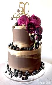 Birthday Cake Design Ideas For Adults Two Tiered Chocolate Designer Cake By The Pastry Studio A Specialty Bakery In Daytona B Tiered Cakes Birthday 60th Birthday Cakes 50th Birthday Cake For Women