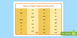 Which is quite easy to perform. Phase 2 High Frequency Word Mat Teaching Resource Twinkl
