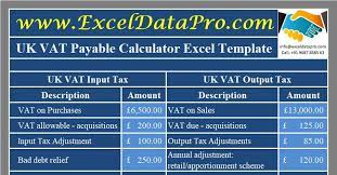 How a business charges output tax and you should report both your output tax and input tax in your gst return. Download Uk Vat Payable Calculator Excel Template Exceldatapro