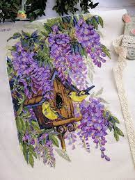 Cross stitch samplers pattern stitchery cross stitch kits cross stitch crafts stitch embroidery stitches needlework. Merejka Cross Stitch Kit Wisteria K 137 Etsy Cross Stitch Flowers Floral Cross Stitch Cross Stitch