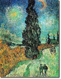 Vincent Van Gogh Road With Cypress And Star Van Gogh Art Vincent Van Gogh Artist Van Gogh