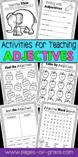 Are You Looking For Some Fun Activities For Teaching Adjectives This Unit Is Full Of Engaging W Teaching Adjectives Adjective Worksheet First Grade Worksheets