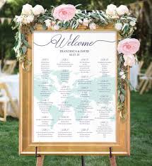 World Seating Chart Map Table Plan Find Your Seat Sign