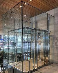 These elevators are a center point for attention; Apple Glass Observation Cab By Gandrcustomcabs Com Glass Elevator Glass Lift Elevator Design