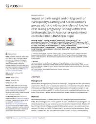 Pessoas enchem entorno do parque do ibirapuera, fechado neste natal pelas restrições contra a. Pdf Impact On Birth Weight And Child Growth Of Participatory Learning And Action Women S Groups With And Without Transfers Of Food Or Cash During Pregnancy Findings Of The Low Birth Weight South