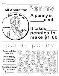 Penny Worksheet Mathlessons Money Worksheets Kindergarten Money Worksheets 2nd Grade Worksheets