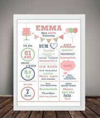 Personalisierter Geburtstags Kunstdruck In Din A3 Mein 1 Geburtstag In Den Farben Korall Mint Blau Und R Geburtstagskarte 1 Geburtstag Madchen Geburtstag