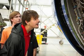 Yesterday, select students from the Aerospace Engineering Academy had the  opportunity to tour ST Engineering's Pensacola campus and learn more about  this global company. WFHS appreciates connecting with local businesses and  setting