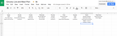 How I Use Google Sheets For Grocery Shopping And Meal Planning