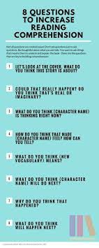 8 Questions To Increase Reading Comprehension - My Storytime Corner | Reading  Comprehension, Reading Tutoring, Reading Comprehension Strategies