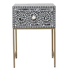 Pia Bone Inlay Bedside Table Matt Blatt 695 Bone Inlay Furniture Bone Inlay Bedside Table Bone Inlay Nightstand