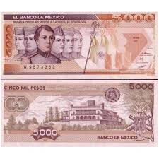Sammlung Von Banknoten Mexiko Pick Nummer 88 5000 Peso La Maison Du Collectionneur