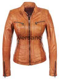 Deze Mooie Bikerachtige Stoere Dames Leren Jas Versano Miami Cognac Mag Je Niet Missen De Jas Is Er In 4 Kleuren En Mooi Gedetailleerd Leren Jas Jas Mode