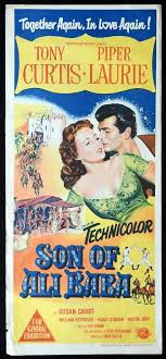 They flee to his father's palace. Son Of Ali Baba Original Daybill Movie Poster Tony Curtis Piper Laurie Moviemem Original Movie Posters