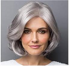 I never minded back in the day when i was coloring my hair to hide my gray. Amazon Com Ffwig 2018 Blonde Hair Trend Ombre Grey Short Bob Hair Synthetic Wigs Side Parting 2 Tones Silver Gray Short Wavy Bob Wig For Women 13 135g Gray Beauty