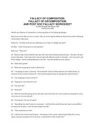 Logical Fallacies Worksheet With Answers Fallacy Of Position Fallacy Of De Position And Post In 2020 School Worksheets Logical Fallacies Middle School Lesson Plans