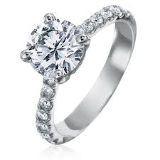 We work hard to ensure ensure of our diamonds are purchased from conflict free sources. Round Brilliant 2 Carat Diamond Shank Platinum Engagement Ring Nagi