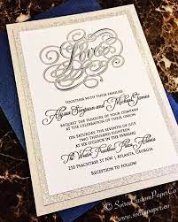 Modern Wedding Invitations Triple Layered On Diamond Glitter And Silver Shimmer Cardst Glitter Wedding Invitations Modern Wedding Invitations Modern Invitation
