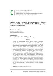 Setiap majlis aqiqah tidak akan sempurna sekiranya tiada bacaan doa aqiqah. Pdf Aplikasi Amalan Tarekat Qadiriyah Wa Naqsabandiyah Dan Hasilnya Sebagai Nilai Pendidikan Jiwa