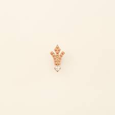 Pink Gold and Diamond Stud Earrings George