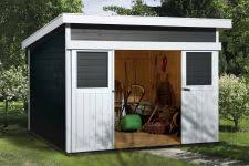 Weka Gera Tehaus 21 Mm Schiebeta Rhaus 225 Gr 2 Anthrazit 315x335cm Gartenhaus Gartenhaus Holz Gartenhaus Pultdach