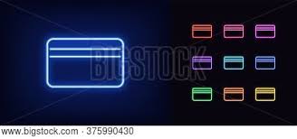 The site owner hides the web page description. Neon Bank Card Icon Vector Photo Free Trial Bigstock