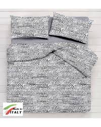 Completo letto in percalle bianco 200 fili e doppio rivetto grigio in percalle. Biancheria Casa Lenzuola Copripiumino Sexi Con Bianco E Nero Misure Maxi Made In Italy
