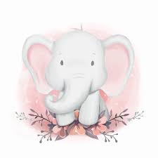 Shower Elephant Gender Neutral Adorable Animal Art Png And Vector With Transparent Background For Free Download Elephant Baby Showers Baby Art Cute Baby Elephant