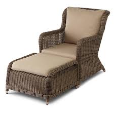 Its frame is made of sturdy wood. Alcee Resin Wicker Chair And Ottoman Set Outdoor Chair And Ottoman Set Chair And Ottoman Outdoor Wicker Chairs