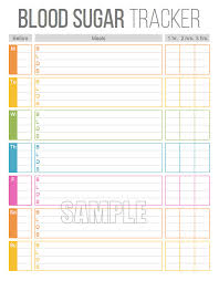 Printable Blood Sugar Log Chart Template Business Psd