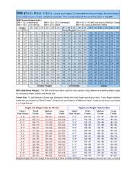 Recommended Body Fat Ranges And Bmi Chart 17