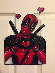 Deadpool Perler Bead Art By Springdasie Original Pixel Art By Geeksomniac Hama Beads Cuadros Plantillas Hama Beads Hama Beads