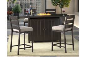 Give your outdoor decor a makeover with thegive your outdoor decor a makeover with the gas fire pit table. Perrymount Outdoor Fire Pit Table And 4 Chairs Ashley Furniture Homestore