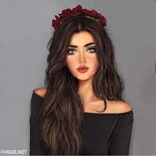 أروع صور بنات كرتون كيوت جديدة long hair girl beautiful girl drawing lovely girl image