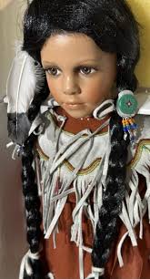 VINTAGE NATIVE AMERICAN Indian Doll Pocahontas Hiawatha Linda Mason $55.00 