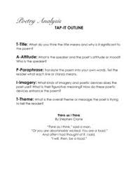 Poetry Analysis Poetry Analysis Poetry Poetry Prompts