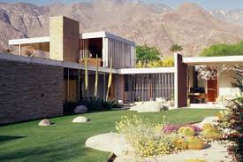 Maison Kaufmann Maison Du Desert Palm Spring 1946 Kaufmann House Paysagisme Moderne Maison Du Milieu Du Siecle