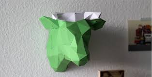 Cardboard basics tutorial guide chip/matte board model making: Papershape 3d Origami Tierkopfe