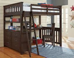 Modern fun color shared kids room with amazing durable wooden bunk beds. Hillsdale Kids And Teen Youth Highlands Full Loft Bed With Desk 11080nd Shumake Furniture