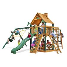 Gorilla Playsets Navigator Residential Wood Playset With Swings Wooden Playset Gorilla Playsets Wooden Swing Set