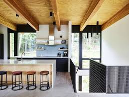 Plan for basic color treatments and plain edges. Photo 18 Of 91 In Kitchen Glass Tile Photos From This Cor Ten Steel Cabin Is A Woodland Escape For The Generations Dwell