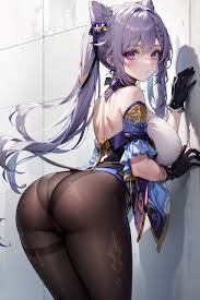 Keqing in pantyhose - Rule 34 AI Art