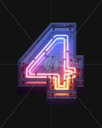 Transparent phone screen mockup png in futuristic glowing neon lights. 4 From Neon Game Font On Yellow Images Creative Fonts