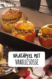 Bratapfel Mit Vanillesosse Der Klassiker Vom Weihnachtsmarkt Zu Dir Nachhause Einfach Selber Machen Und Die G Bratapfel Mit Vanillesosse Gebratene Apfel Rezepte