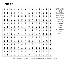 Maybe you would like to learn more about one of these? Fruits Word Search Word Puzzles Word Find Word Search Puzzles